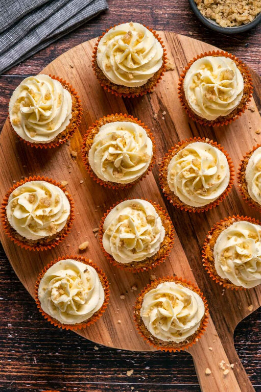 Aloo Bakes Vegan Carrot Cake Cupcakes