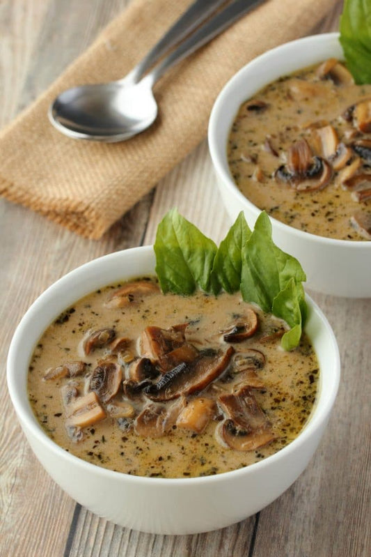 Aloo Cooks Vegan Cream of Mushroom Soup